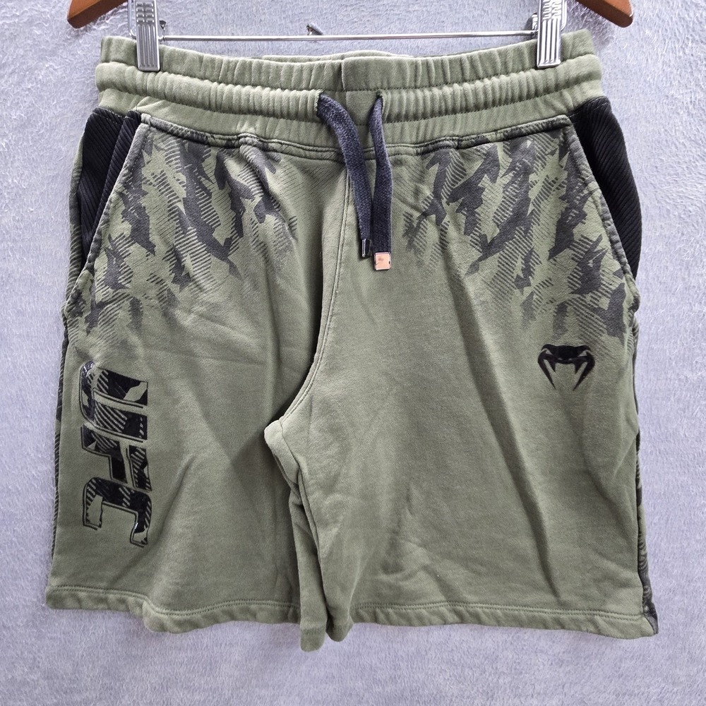 UFC Men Activewear Shorts M Green Sweat Camouflage Venum MMA